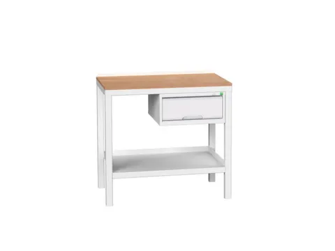 werkbank,HxBxD 930x1000x600mm,multiplexblad,4voeten,uitrusting: lade