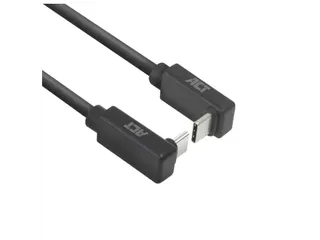 Kabel ACT USB-C hoek boven/beneden 10Gbps 1m - 1