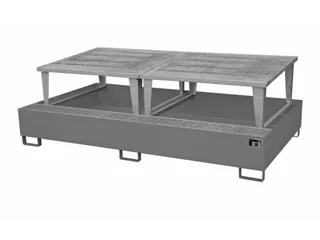 opvangbak,v. 2xIBC,opvangvol. 1000l,HxBxD 863x2650x1460mm - 2