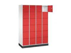 lockerkast,HxBxD 1950x1220x500mm,4x6vakken,cil.-slot,sokkel