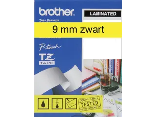 Labeltape Brother P-touch TZe-621 standaard 9mm zwart op geel - 3