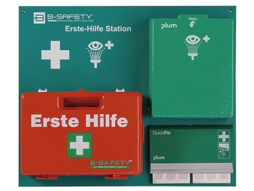 EHBO-station,wandmontage,EHBO-koffer,pleisterdispenser,oogspoelstation