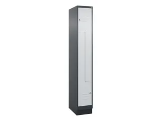 Z-garderobekast,HxBxD 1950x300x500mm,vak B 150/300mm,cil.-slot,sokkel - 1