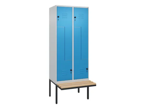Z-garderobekast,HxBxD 2120x800x815mm,4vak,vak B 400mm,draaigrendel