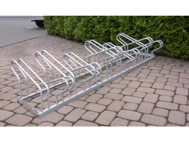 Fiets-Beugelrek L 2100Mm 2X6Plaatsen Dubbelzijdig Gelast Verzinkt