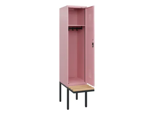 locker met bank,HxBxD 1950x400x815mm,1vak,vak B 400mm,cilinderslot