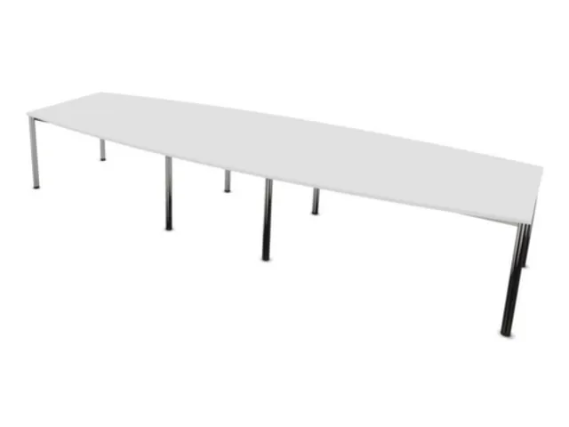 vergadertafel,HxBxD 740x4000x1400mm,vatvormig,Bl-wit