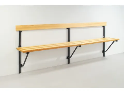klapbank,HxLxD 780x2000x380mm,houten lijst,frame staal RAL7016