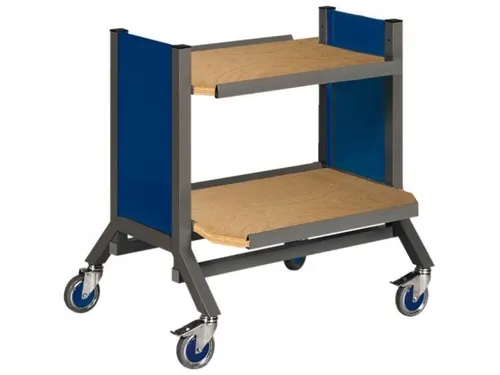 Mobiele Bijzettafel 900x610x950mm 2verstelbare/uitschuifbare Legborden