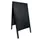 Stoepbord Securit 700x1250x40mm zwart hout