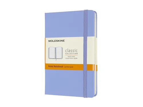 Notitieboek Moleskine pocket 90x140mm lijn hard cover hydrangea blue