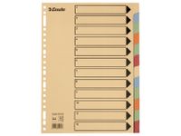 Tabbladen Esselte A4 23-gaats karton 10-delig assorti