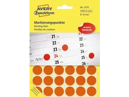Avery Zweckform Ronde etiketten diameter 18 mm rood 1056 stuks