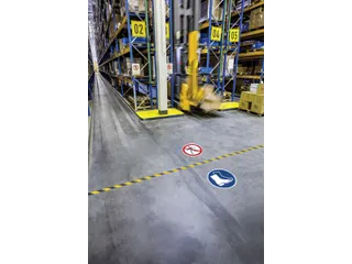 Vloermarkeringssticker Blauw Gebruik Veiligheidsschoenen 430mm - 2