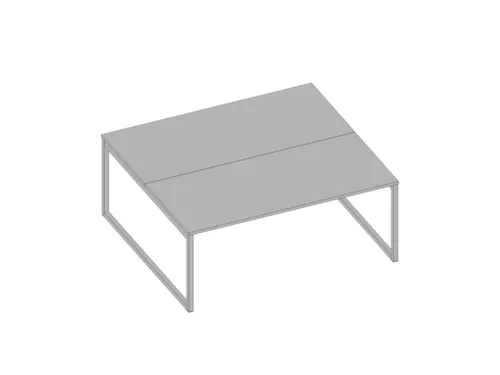 benchtafel,HxBxD 730x1800x1600mm,blad grijs,sledeframe aluminium