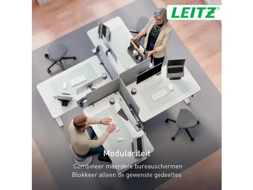 Bureauscherm Leitz in hoogte verstelbaar 70x80cm