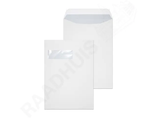 Envelop Raadhuis 220x312 Ea4 Venster Links Akte Speedy Grip Wit 120gr