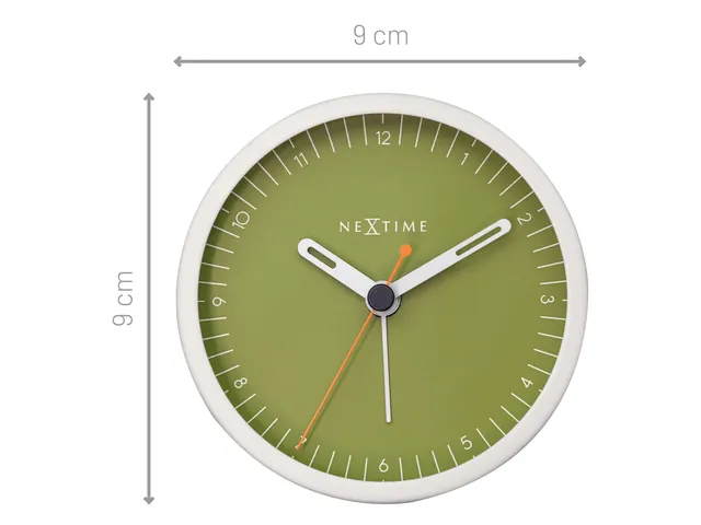 Wekker Nextime Small 9 cm groen