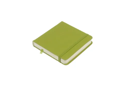 Schetsboek Kangaro 12x12cm lime green PU HC 80 vel 140gr roomwit met e