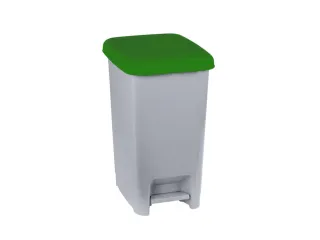 Slim,pedaalemmer 60L grijs/groen - 1
