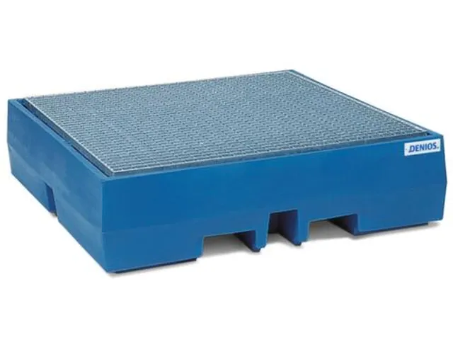 PE-opvangbak,v. 4x200l vat,opvangvol. 405l,HxBxD 350x1300x1300mm