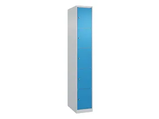 lockerkast HxBxD 1850x300x500mm 1x5vakken cil.-slot staand op vloer - 1