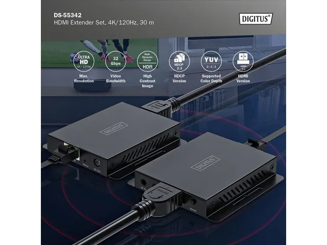 HDMI extenderset 30m 4K/120Hz