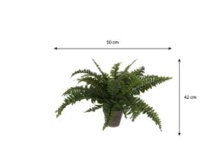 Kunstplant Mica Boston varen groen in pot 42x50cm - 4