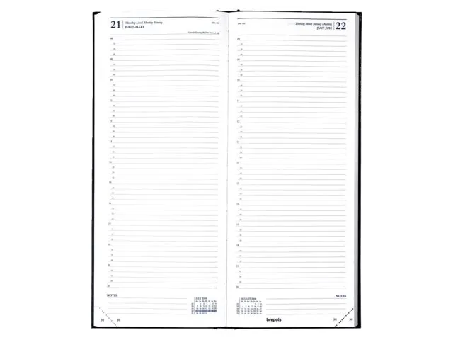 Agenda 2027 Brepols Saturnus Lima 1dag/1pagina zwart
