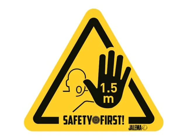 Waarschuwingssticker, houd afstand 1