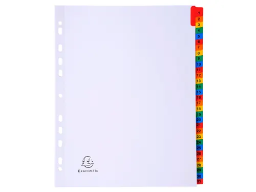 Tabblad Karton 160 Gram A4 + index 31 tabs wit