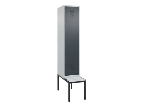 locker met bank,HxBxD 2120x400x815mm,1vak,vak B 400mm,cilinderslot