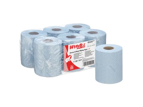 Poetsrol WypAll L10 1-laags 18,3cm106m 280vel blauw 6220
