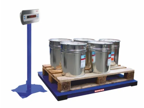 vloerweegschaal,platform BxD 1250x1000mm,plaatstaal poedercoat.
