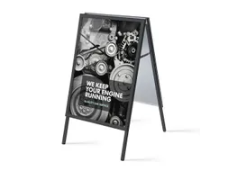 Stoepbord 70x100cm Design Zwart Rechte Hoek 32mm