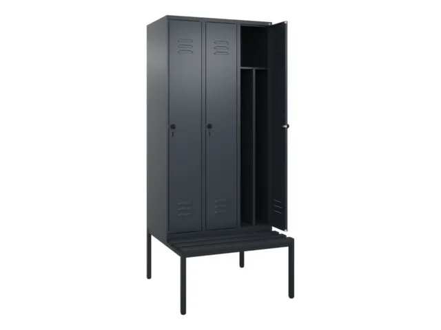 locker voor scheiding van kleding,HxBxD 2120x900x815mm,3vak