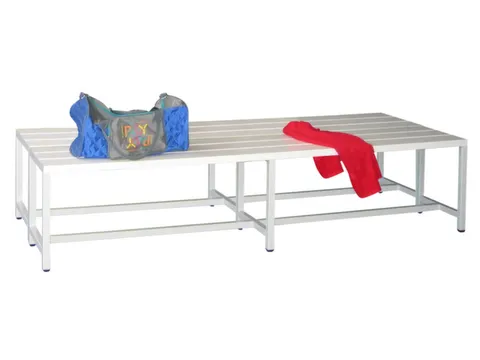dubbele zitbank,HxLxD 430x2000x740mm,onderstel RAL7035