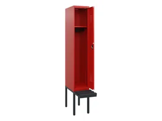locker met bank,HxBxD 1950x300x815mm,1vak,vak B 300mm,cilinderslot - 1