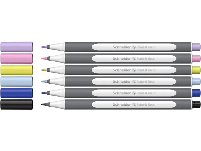 Brushpen Schneider Paint-It 070 5+1 GRATIS assorti V01 kartonetui