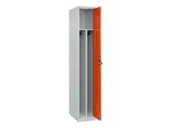 Armoire vestiaire 1850x300x500mm 1 compartiment RAL7035/RAL2004