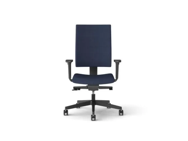 Bureaustoel Donkerblauw Frame Zwart Synchroonmechanisme Met Armleuning