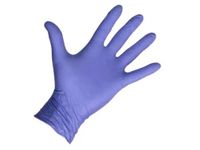 Wegwerphandschoenen Nitril paars/blauw poedervrij maat L