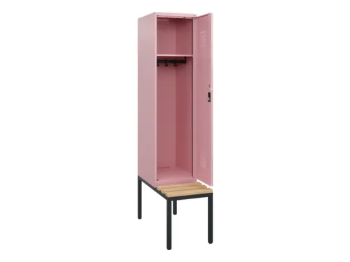 locker met bank,HxBxD 1950x400x815mm,1vak,vak B 400mm,cilinderslot