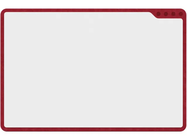 PLAYROOM Playboard draagbaar whiteboard S 75x50cm Rood