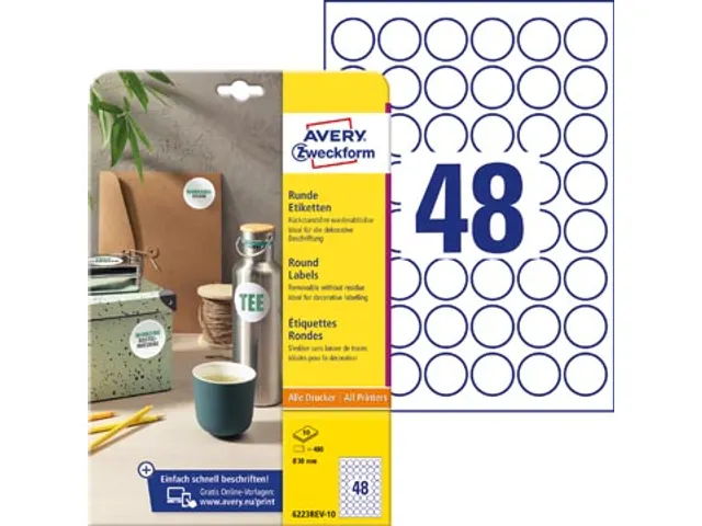 Ronde Etiketten Diameter 30 Mm Wit