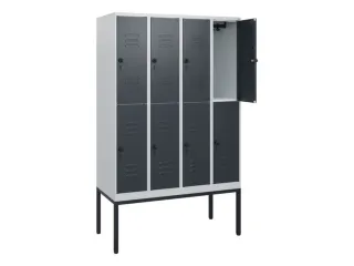 dubbeldekse locker,HxBxD 1950x1200x500mm,4x2vak.,vak B 300mm - 2