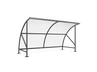 overdekte fietsenstalling,HxBxD 2290x4130x2180mm,dak polycarbonaat - 1