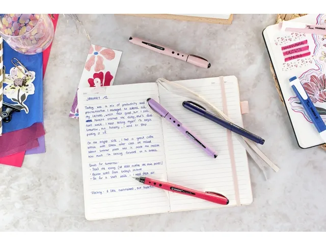 Rollerpen STABILO Worker+ Wildflower Grijsviolet medium