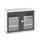 vitrinekast 1000x1300x550mm 2xStalen bodem romp RAL7035 front RAL7016