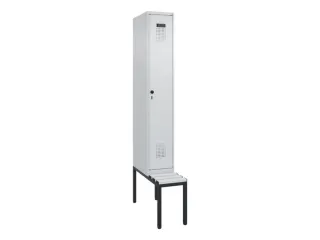 locker met bank,HxBxD 2120x300x815mm,1vak,vak B 300mm,draaigrendel - 2